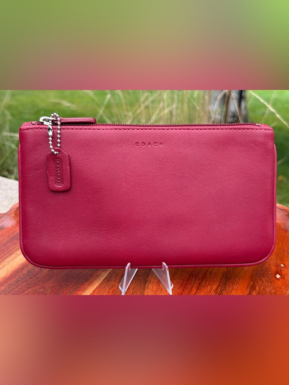 Vintage COACH Skinny Case Red Leather 6990